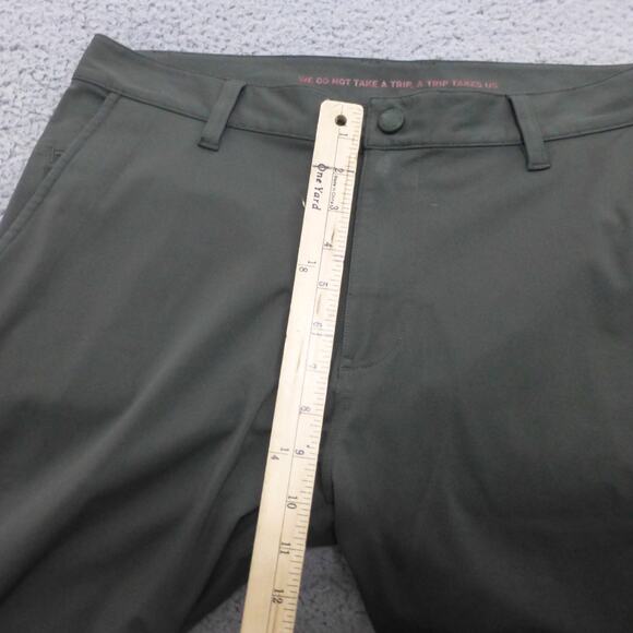 Rhone Pants Mens 32 Commuter Chino Dark Green Golf Stretch Performance 5 Pocket - Picture 9 of 13